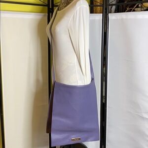 Antonello Serio Large Purple Leather Crossbody Bag